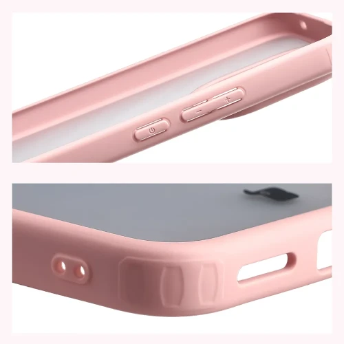 Etui + szkło hartowane Bizon Angelo Pack do Xiaomi Redmi Note 17 Pro 5G, półprzezroczyste z jasnoróżową ramką (5/7)