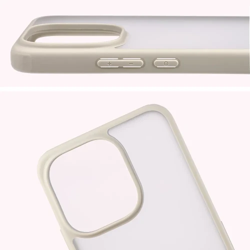 Etui + szkło hartowane Bizon Angelo Pack do Xiaomi Redmi Note 17 Pro 5G, półprzezroczyste z beżową ramką (4/7)