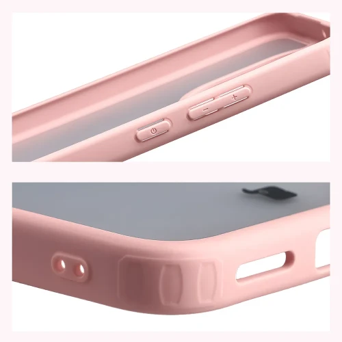 Etui + szkło hartowane Bizon Angelo Pack do Xiaomi Redmi Note 17 4G/5G, półprzezroczyste z jasnoróżową ramką (5/7)
