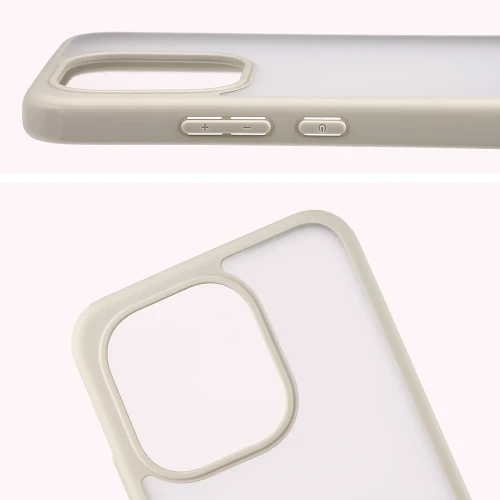 Etui + szkło hartowane Bizon Angelo Pack do Xiaomi Redmi Note 17 4G/5G, półprzezroczyste z beżową ramką (4/7)