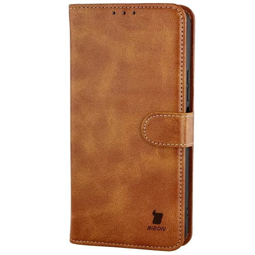 Etui z klapką Bizon Case Pocket do Xiaomi Redmi 17 4G/5G, brązowe (3/6)
