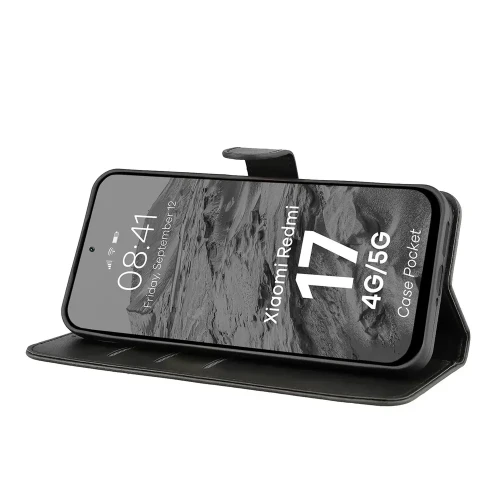 Etui z klapką Bizon Case Pocket do Xiaomi Redmi 17 4G/5G, czarne (5/6)