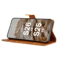 Etui z klapką Bizon Case Pocket do Galaxy S26 FE / S25 FE, brązowe (5/6)