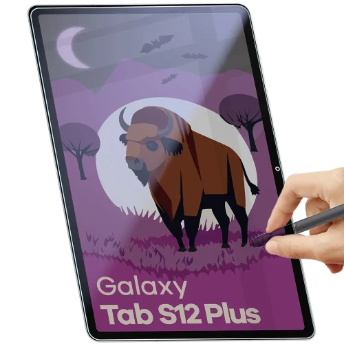 Prywatyzujące szkło hybrydowe Bizon Tab Hybrid Shadow do Galaxy Tab S12 Plus, matowe (5/5)