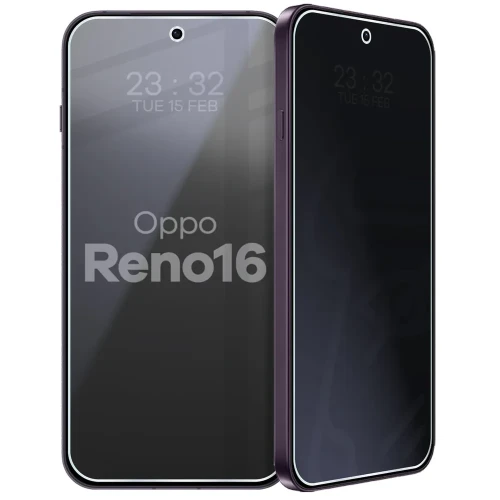 Prywatyzujące szkło hybrydowe Bizon Hybrid Shadow do OPPO Reno16, matowe (6/6)