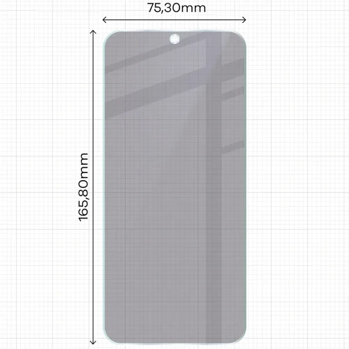 Prywatyzujące szkło hybrydowe Bizon Hybrid Shadow do Xiaomi Redmi Note 17 4G/5G, matowe (2/6)