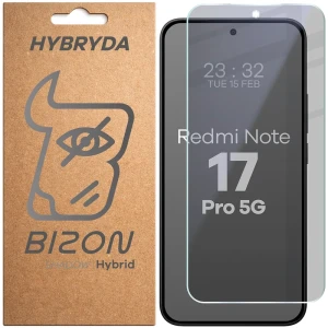Prywatyzujące szkło hybrydowe Bizon Hybrid Shadow do Xiaomi Redmi Note 17 Pro 5G, matowe