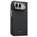 Etui aramidowe Pitaka Edge Ultra-Slim Case PitaTap do MagSafe, do iPhone Duo, czarno-szare z kevlarem (1/4)