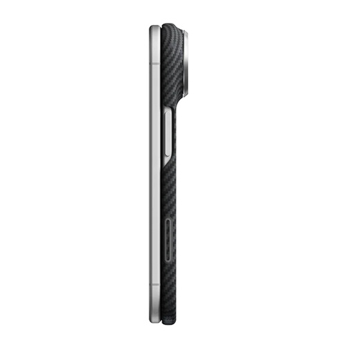 Etui aramidowe Pitaka Edge Ultra-Slim Case PitaTap do MagSafe, do iPhone Duo, czarno-szare z kevlarem (4/4)