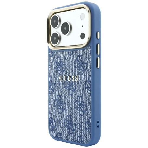 Etui Guess Embossed 4G Classic do iPhone 18 Pro / 17 Pro do MagSafe, niebieskie