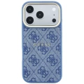 Etui Guess Embossed 4G Classic do iPhone 18 Pro / 17 Pro do MagSafe, niebieskie