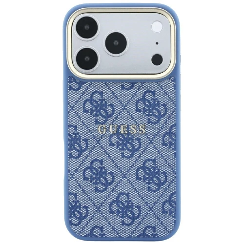 Etui Guess Embossed 4G Classic do iPhone 18 Pro / 17 Pro do MagSafe, niebieskie