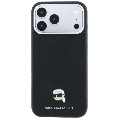 Etui Karl Lagerfeld Grained Karl Head Metal do iPhone 18 Pro Max / 17 Pro Max czarne (3/8)