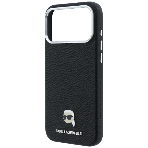 Etui Karl Lagerfeld Grained Karl Head Metal do iPhone 18 Pro Max / 17 Pro Max czarne (6/8)