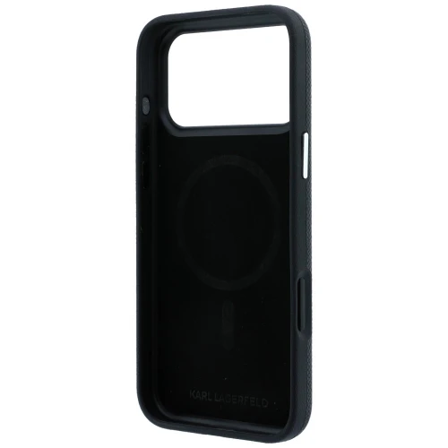 Etui Karl Lagerfeld Grained Karl Head Metal do iPhone 18 Pro Max / 17 Pro Max czarne (7/8)