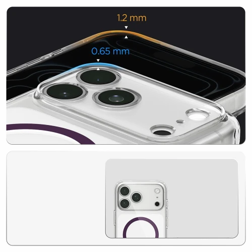 Etui Spigen Ultra Hybrid Mag do MagSafe do iPhone 18 Pro Max / 17 Pro Max, przezroczysto-fioletowe (2/16)