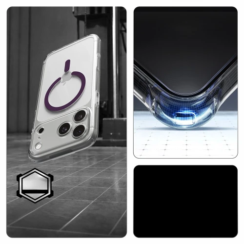 Etui Spigen Ultra Hybrid Mag do MagSafe do iPhone 18 Pro Max / 17 Pro Max, przezroczysto-fioletowe (6/16)