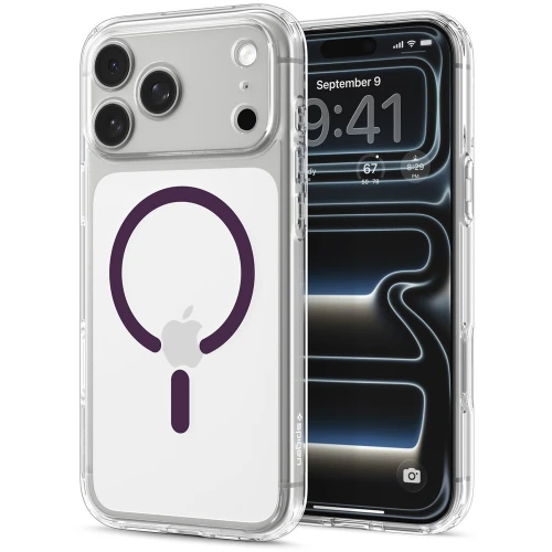 Etui Spigen Ultra Hybrid Mag do MagSafe do iPhone 18 Pro Max / 17 Pro Max, przezroczysto-fioletowe (9/16)