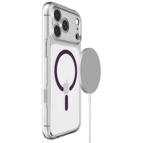 Etui Spigen Ultra Hybrid Mag do MagSafe do iPhone 18 Pro Max / 17 Pro Max, przezroczysto-fioletowe (10/16)