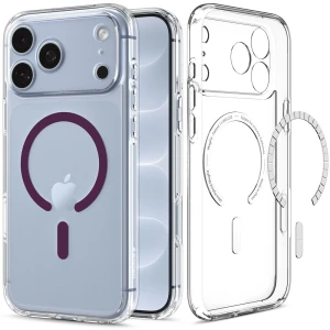 Etui Spigen Ultra Hybrid Mag do MagSafe do iPhone 18 Pro / 17 Pro, przezroczysto-fioletowe
