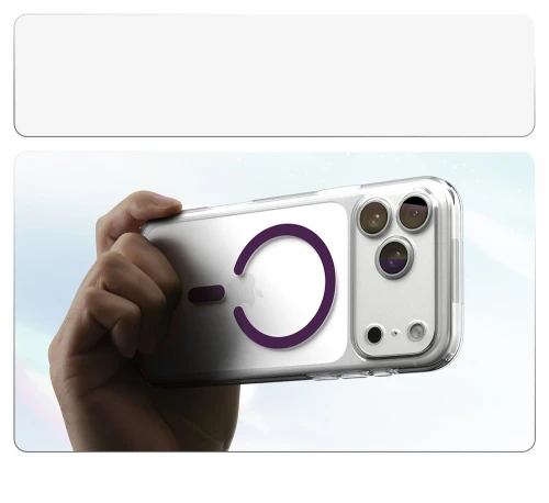 Etui Spigen Ultra Hybrid Mag do MagSafe do iPhone 18 Pro / 17 Pro, przezroczysto-fioletowe (7/16)