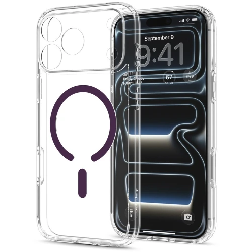Etui Spigen Ultra Hybrid Mag do MagSafe do iPhone 18 Pro / 17 Pro, przezroczysto-fioletowe (8/16)