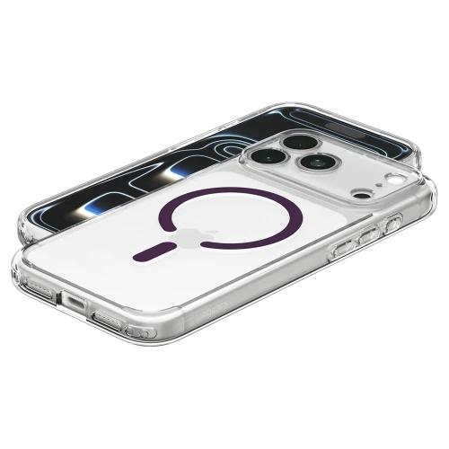 Etui Spigen Ultra Hybrid Mag do MagSafe do iPhone 18 Pro / 17 Pro, przezroczysto-fioletowe (15/16)