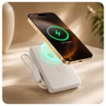 Powerbank indukcyjny 3mk incharge Genesis Qi 2.2 do MagSafe, 25W, USB-C PD 45W, 10 000mAh z wbudowanym kablem USB-C, biały (6/9)