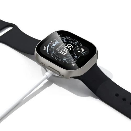 Etui + szkło Tech-Protect Defense do Apple Watch Ultra 4 49mm / 3 49mm / 2 49mm / 1 49mm, 2 sztuki, tytanowe, przezroczyste (7/11)