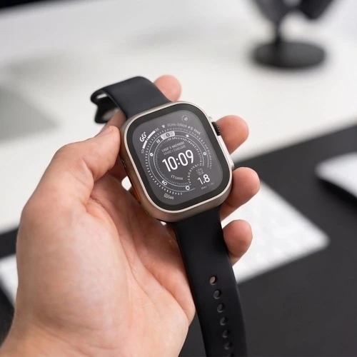 Etui + szkło Tech-Protect Defense do Apple Watch Ultra 4 49mm / 3 49mm / 2 49mm / 1 49mm, 2 sztuki, tytanowe, przezroczyste (11/11)