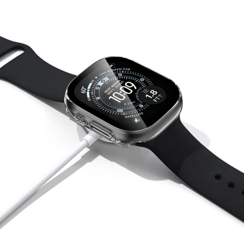Etui + szkło Tech-Protect Defense do Apple Watch Ultra 4 49mm / 3 49mm / 2 49mm / 1 49mm, 2 sztuki, czarne, przezroczyste (7/11)