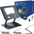Podstawka pod laptop i tablet do 17,3", 3mk Solid Stand, obrót 360°, czarny (1/9)