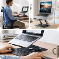 Podstawka pod laptop i tablet do 17,3", 3mk Solid Stand, obrót 360°, czarny (6/9)