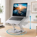 Podstawka pod laptop i tablet do 17,3", 3mk Solid Stand, obrót 360°, srebrna (2/7)