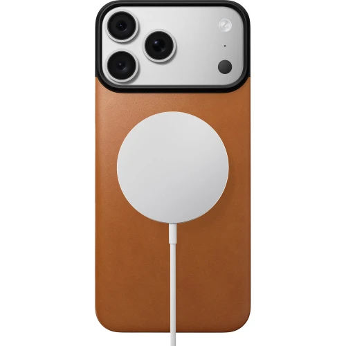 Skórzane etui Nomad Magnetic Leather Back Horween Series do MagSafe do iPhone 18 Pro Max / 17 Pro Max, jasnobrązowe (5/8)