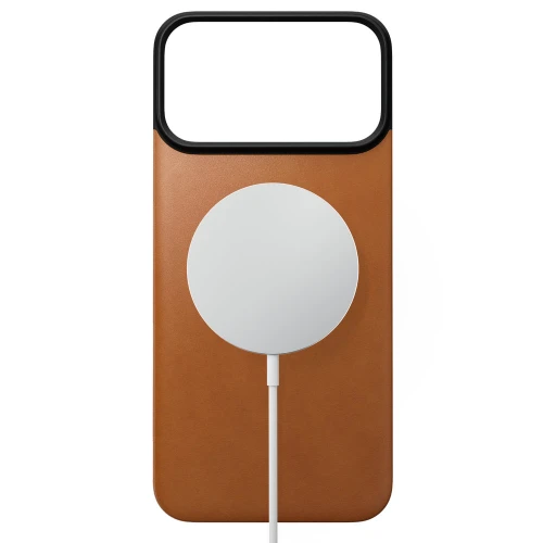 Skórzane etui Nomad Magnetic Leather Back Horween Series do MagSafe do iPhone 18 Pro Max / 17 Pro Max, jasnobrązowe (7/8)