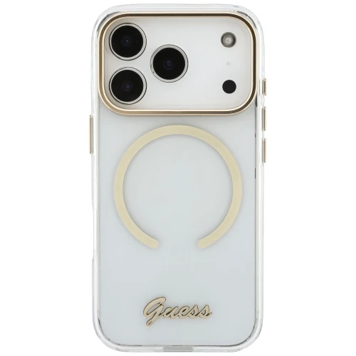 Etui Guess IML Script Metal do iPhone 18 Pro Max / 17 Pro Max, przezroczyste (3/8)