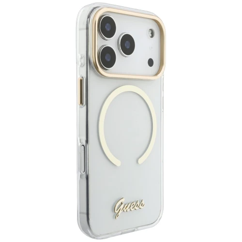 Etui Guess IML Script Metal do iPhone 18 Pro Max / 17 Pro Max, przezroczyste (4/8)