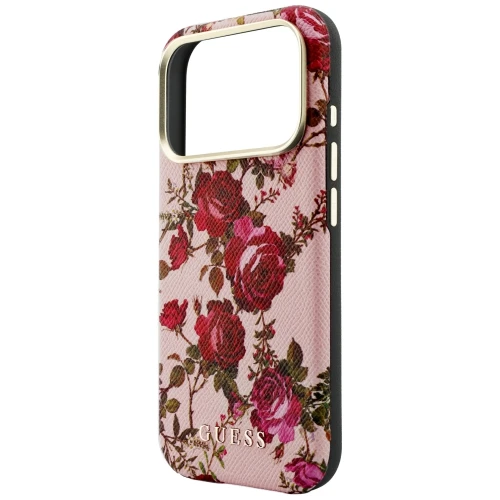 Etui Guess  do iPhone 18 Pro Max / 17 Pro Max, różowe z motywem kwiatów (6/8)