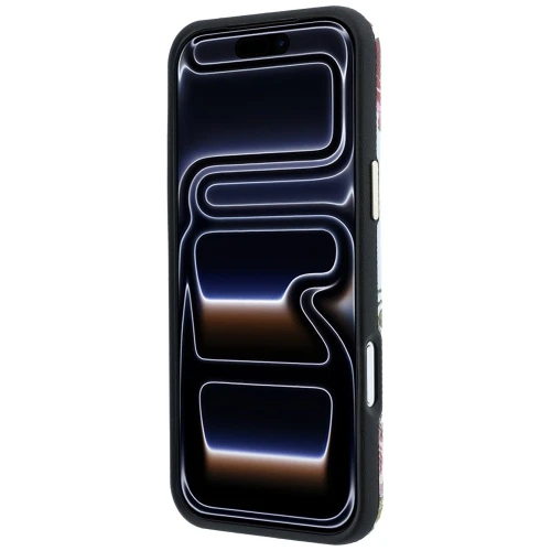 Etui Guess  do iPhone 18 Pro Max / 17 Pro Max, niebieskie z motywem kwiatów (5/8)