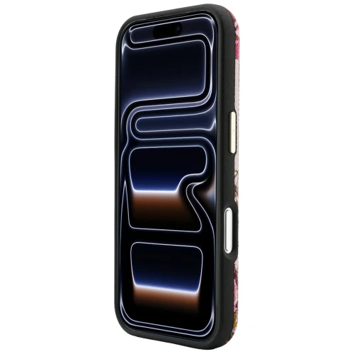 Etui Guess  do iPhone 18 Pro / 17 Pro, różowe z motywem kwiatów (5/8)