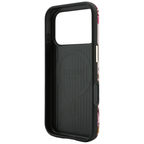Etui Guess  do iPhone 18 Pro / 17 Pro, różowe z motywem kwiatów (7/8)
