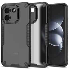 Etui Tech-Protect Rugged Shield do Xiaomi Redmi Note 17 Pro Max 5G, matowe przydymione z czarną ramką
