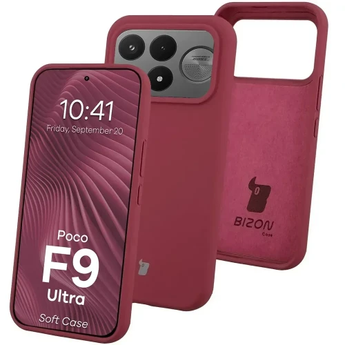 Silikonowe etui Bizon Soft Case do Xiaomi POCO F9 Ultra, ciemnofioletowe (1/7)