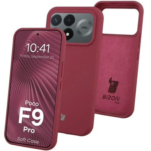 Silikonowe etui Bizon Soft Case do Xiaomi POCO F9 Pro, ciemnofioletowe (1/7)