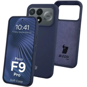 Silikonowe etui Bizon Soft Case do Xiaomi POCO F9 Pro, ciemnoniebieskie