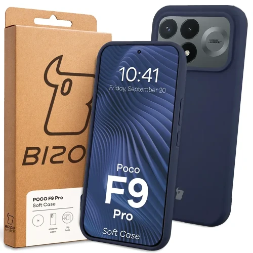 Silikonowe etui Bizon Soft Case do Xiaomi POCO F9 Pro, ciemnoniebieskie (7/7)