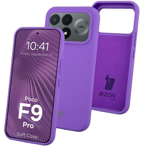 Silikonowe etui Bizon Soft Case do Xiaomi POCO F9 Pro, fioletowe (1/7)