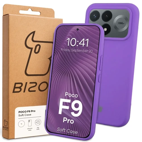 Silikonowe etui Bizon Soft Case do Xiaomi POCO F9 Pro, fioletowe (7/7)