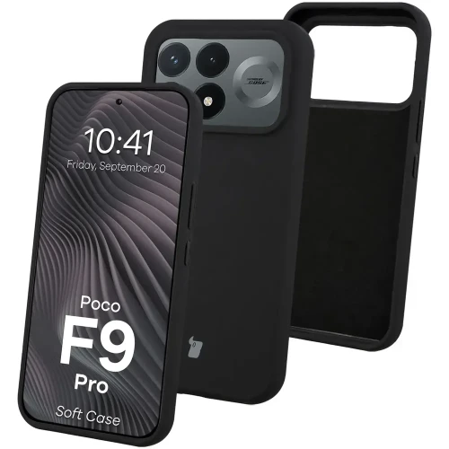 Silikonowe etui Bizon Soft Case do Xiaomi POCO F9 Pro, czarne (1/7)